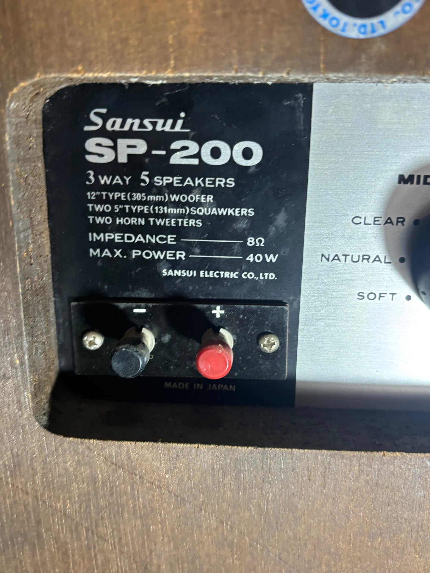 Vintage Sansui SP-200 3 way Speakers